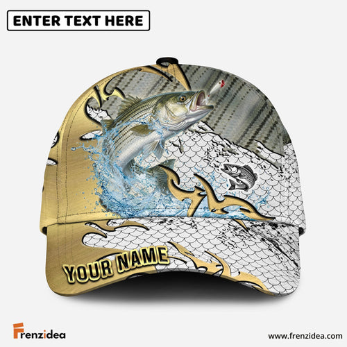 (12 Breeds) Frenzidea Gold Scale Fishing Customized Name 3D Cap