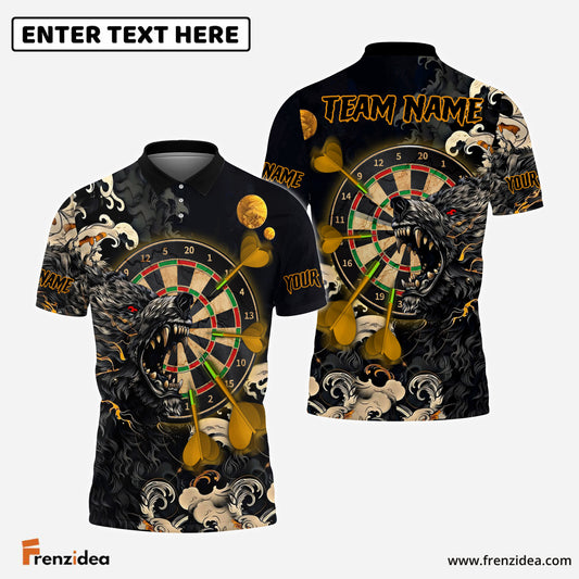 Frenzidea Darts Monster Moon Personalized Name, Team Name Shirt