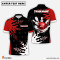 Frenzidea Bowling Rolling Impact Customized Name 3D Shirt (4 Colors)