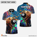 Frenzidea Billiards Ball 8 Pool Bear Pattern Personalized Name 3D Shirt