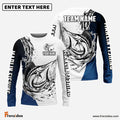 Frenzidea Marlin Fishing Ink Splash Custom Name & Team Name 3D Shirts