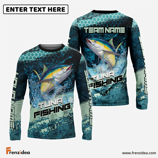 Frenzidea Tuna Fishing Aqua Strike Custom Name & Team Name 3D Shirts