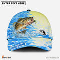 (12 Breeds) Frenzidea Vibrant Blue Water Ripple Fishing Customized Name 3D Cap