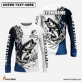 Frenzidea Bass Fishing Ink Splash Custom Name & Team Name 3D Shirts