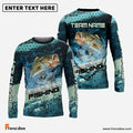 Frenzidea Bass Fishing Aqua Strike Custom Name & Team Name 3D Shirts