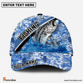 (10 Breeds) Frenzidea Blue Ocean Marble Fishing Customized Name 3D Cap