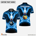 Frenzidea Billiards 8ball & 9ball Hawk Pattern Customized Name, Team Name 3D Shirts (4 Colors)