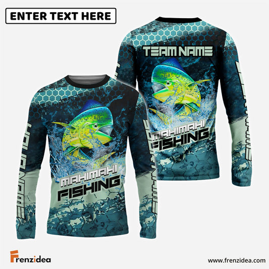Frenzidea Mahimahi Fishing Aqua Strike Custom Name & Team Name 3D Shirts