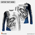 Frenzidea Striped Bass Fishing Ink Splash Custom Name & Team Name 3D Shirts