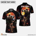 Frenzidea Billiards Ball 8 & Ball 9 Bear Forest Personalized Name, Team Name Unisex Shirt (4 Colors)