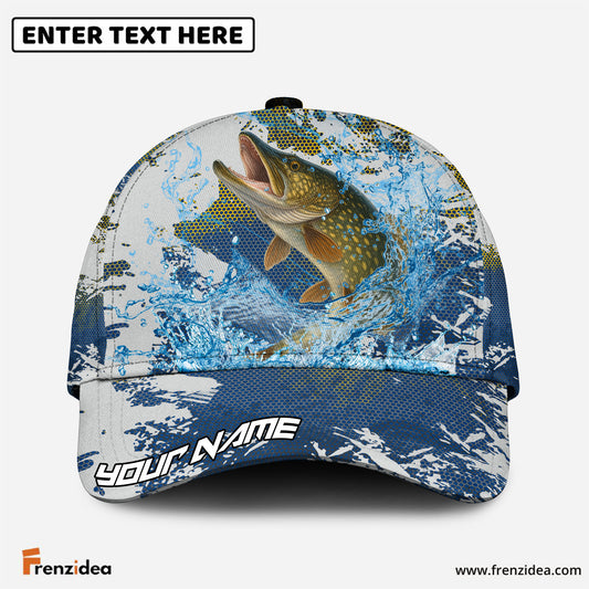 Frenzidea Pike Fishing Hooked on Victory Personalized Cap