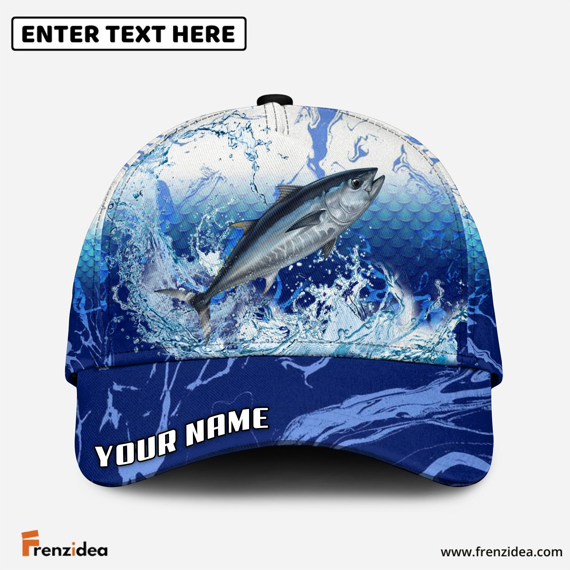 (12 Breeds) Frenzidea Freshwater Strike Fishing Legend Customized Name 3D Cap