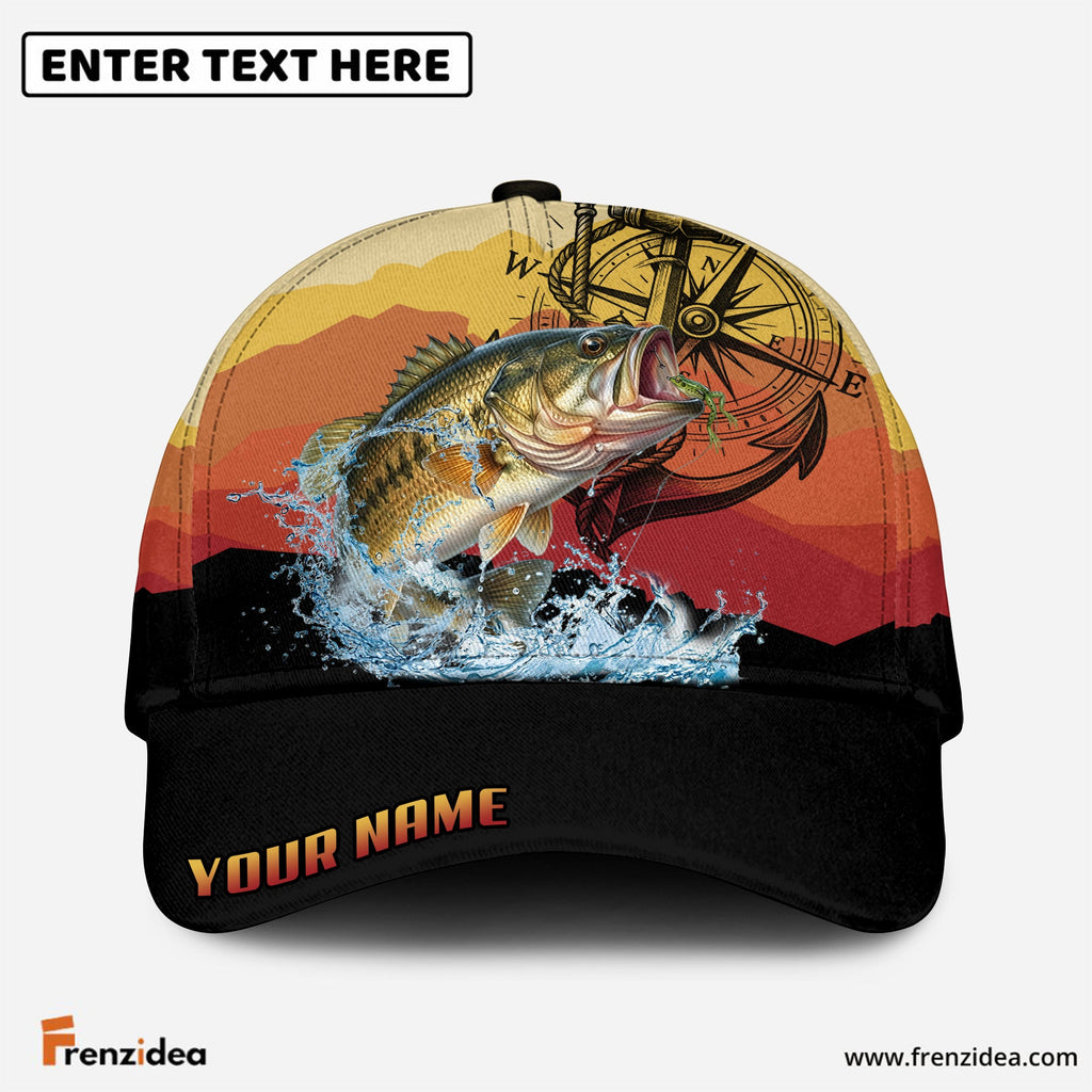 (12 Breeds) Frenzidea Fishing Mountain Lake Legend Customized Name 3D Cap