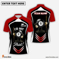 Frenzidea Billiards Ball 8 I'd Hit That Personalized Name, Team Name Shirt (4 Colors)