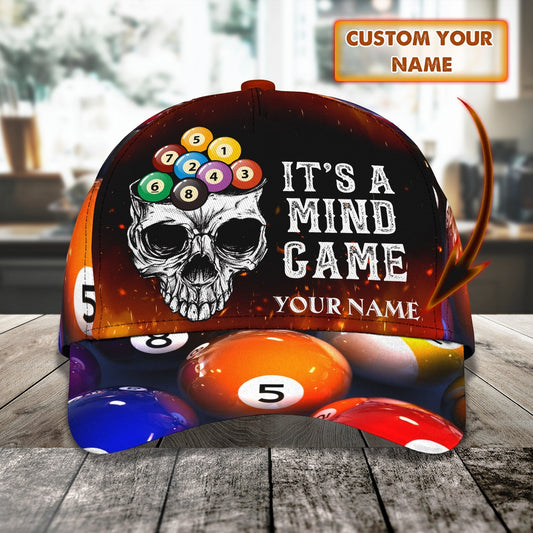 Frenzidea Billiard Lover Personalized Name 3D Over Printed Cap