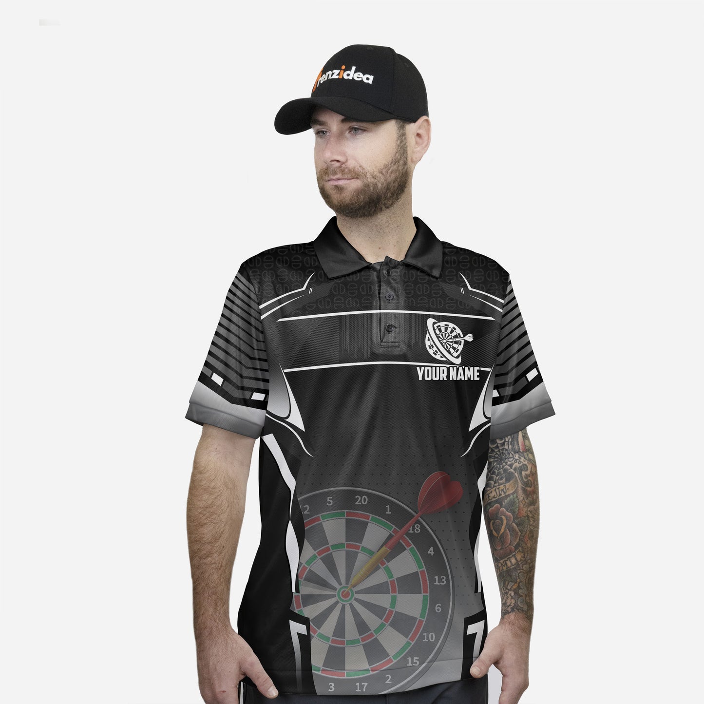 Frenzidea Darts Classic Personalized Name, Team Name 3D Shirt (4 Colors)
