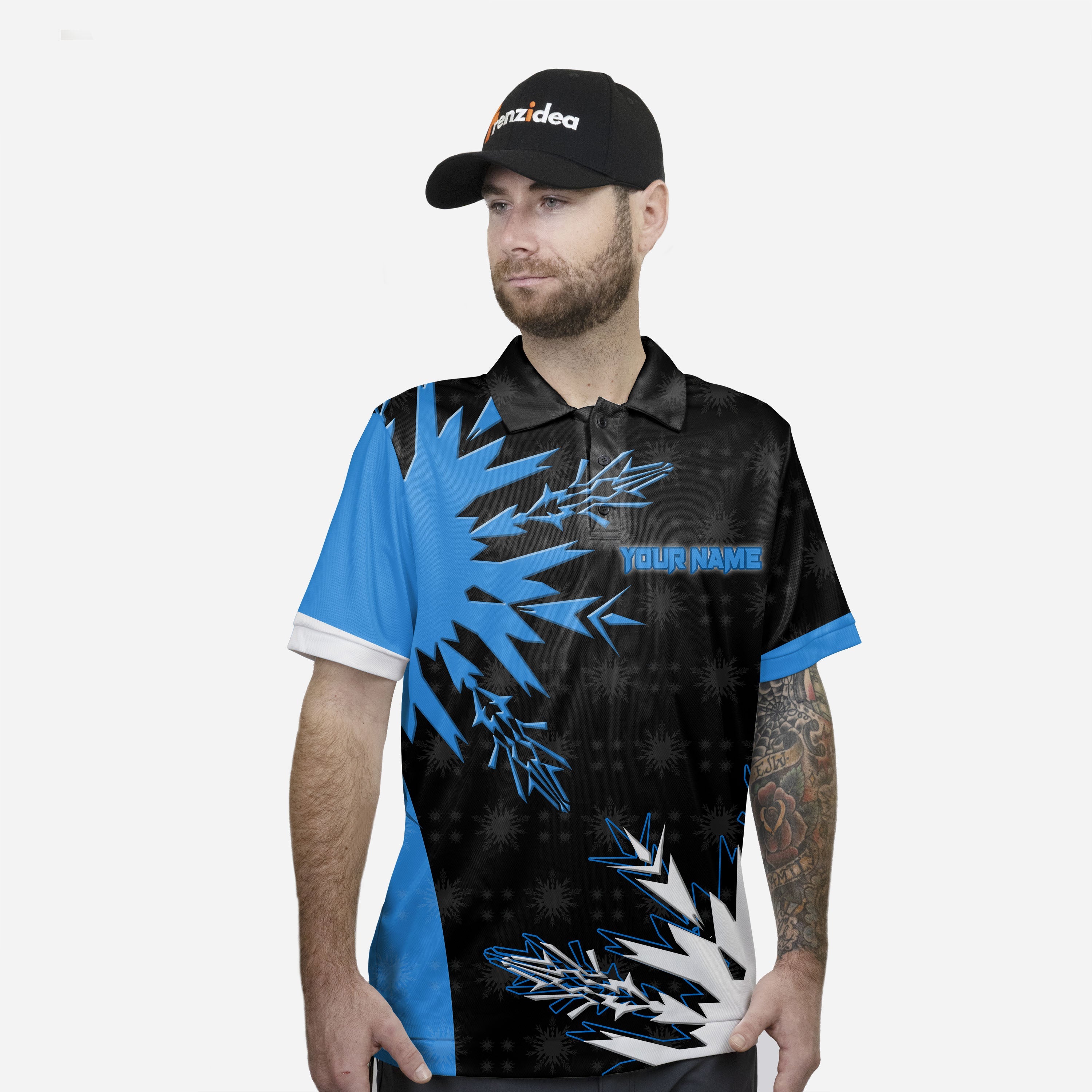 Frenzidea Bowling Rolling Impact Customized Name 3D Shirt (4 Colors)