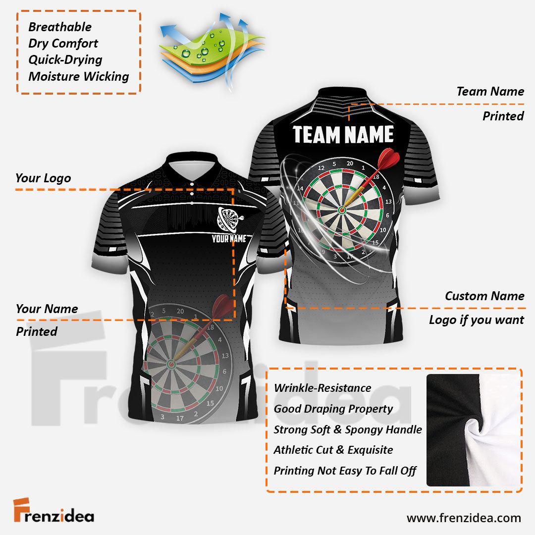 Frenzidea Darts Classic Personalized Name, Team Name 3D Shirt (4 Colors)