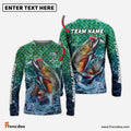 Frenzidea Trout Fishing Yellow Fin Sport Custom Name & Team Name 3D Shirts