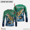 Frenzidea Pike Fishing Yellow Fin Sport Custom Name & Team Name 3D Shirts