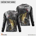 Frenzidea Crappie Fishing Gray Camo Sport Custom Name & Team Name 3D Shirts