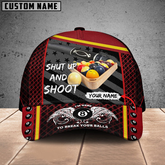 Frenzidea Billiard Lover Personalized Name 3D Over Printed Cap