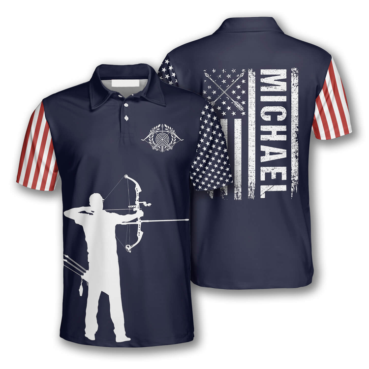 Frenzidea Silhouette Flag Archery Personalized Unisex Shirt