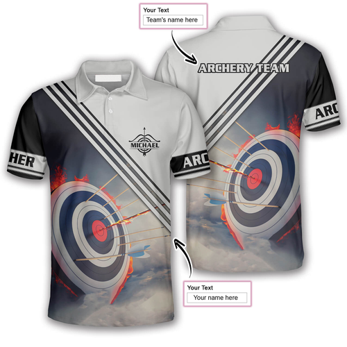 Frenzidea 3D All Over Print Archery Target On Fire Personalized Name Shirt