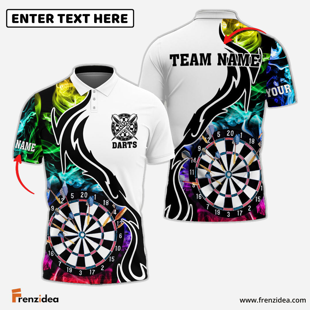 Frenzidea Darts Smoke Pattern Personalized Name 3D Shirt