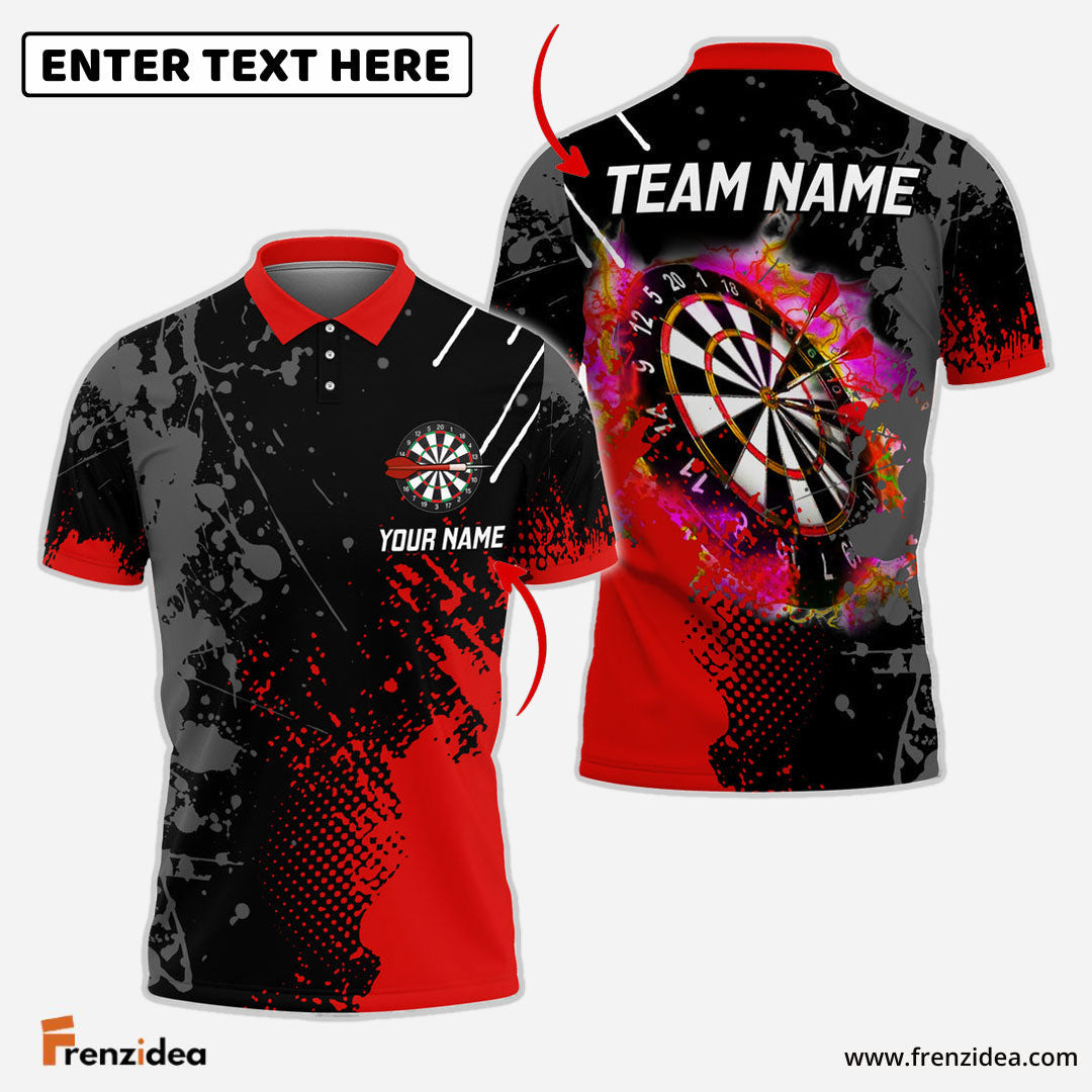 Frenzidea Darts Paint Style Personalized Name 3D Shirt (3 Colors)