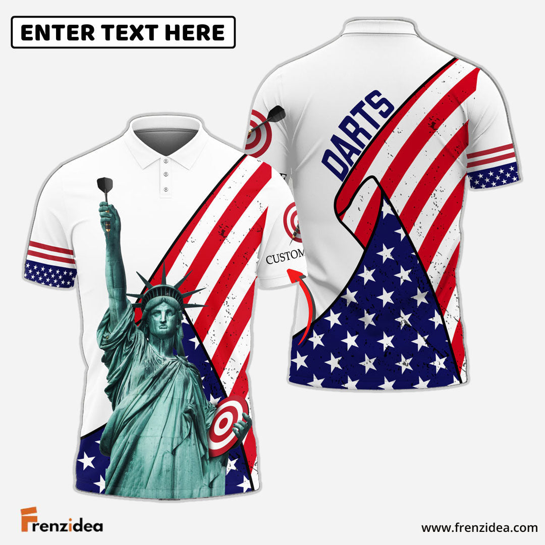 Frenzidea Dart USA Flag Personalized Name 3D Shirt