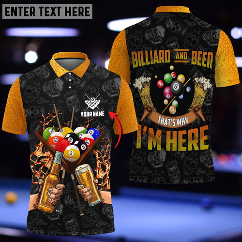 Frenzidea Yellow Billiard Player All Over Printed Personalized Unisex Shirt