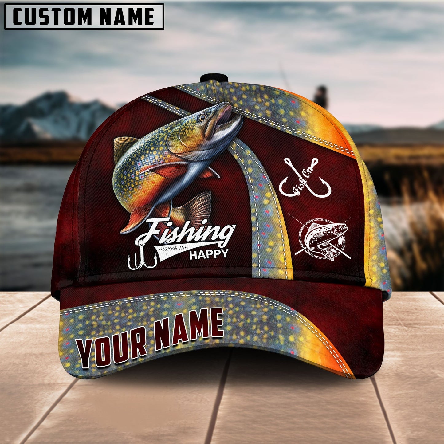 Frenzidea Personalized Trout Fishing Classic Cap