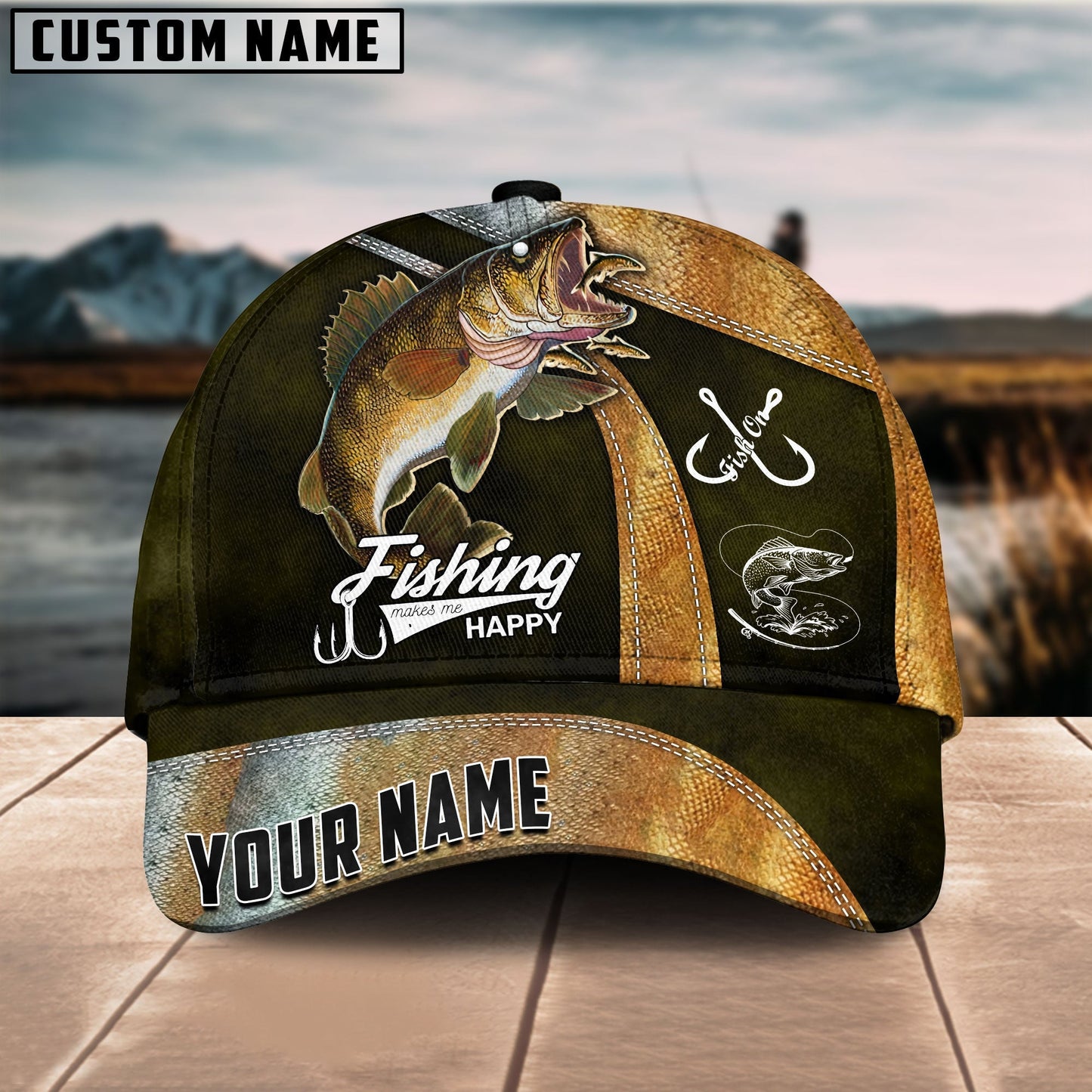 Frenzidea Personalized Walleye Fishing Classic Cap