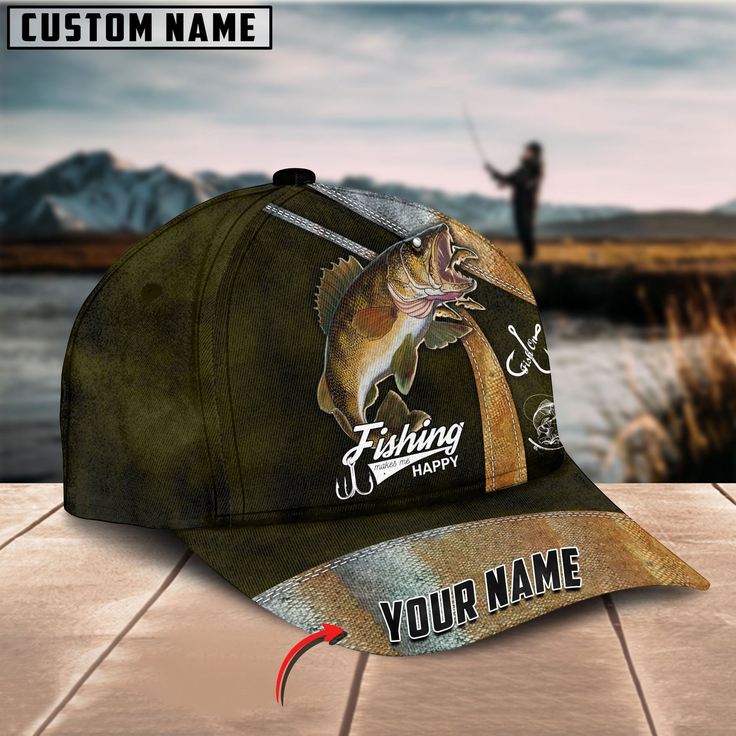 Frenzidea Personalized Walleye Fishing Classic Cap