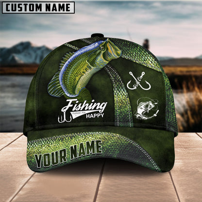 Frenzidea Personalized Largemouth Bass Fishing Classic Cap