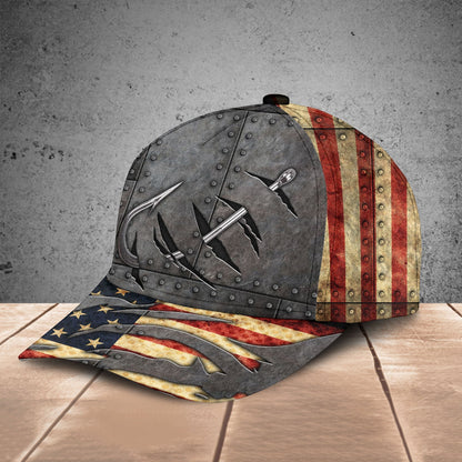 Frenzidea  Fishing hat United States Hook print Cap