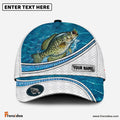Frenzidea Custom Name Crappie Fishing Blue Water Pattern 3D Classic Cap