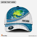Frenzidea Custom Name Mahi Mahi Fishing Blue Water Pattern 3D Classic Cap