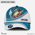 Frenzidea Custom Name Common Carp Fishing Blue Water Pattern 3D Classic Cap