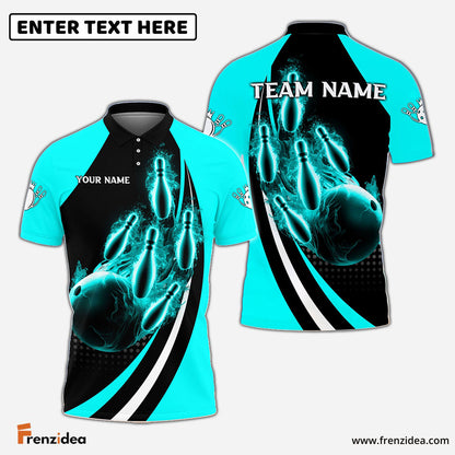 Frenzidea Bowling And Pins Fire Fly Personalized Name Team Name 3D Shirt