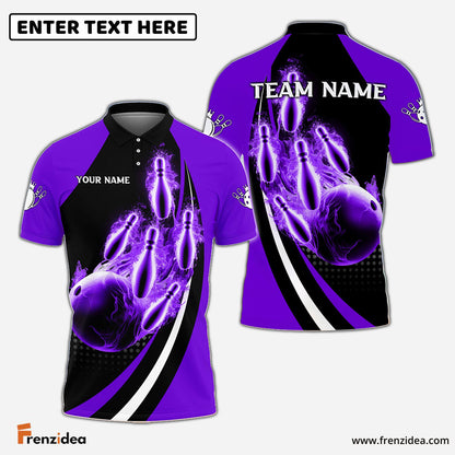 Frenzidea Bowling And Pins Fire Fly Personalized Name Team Name 3D Shirt