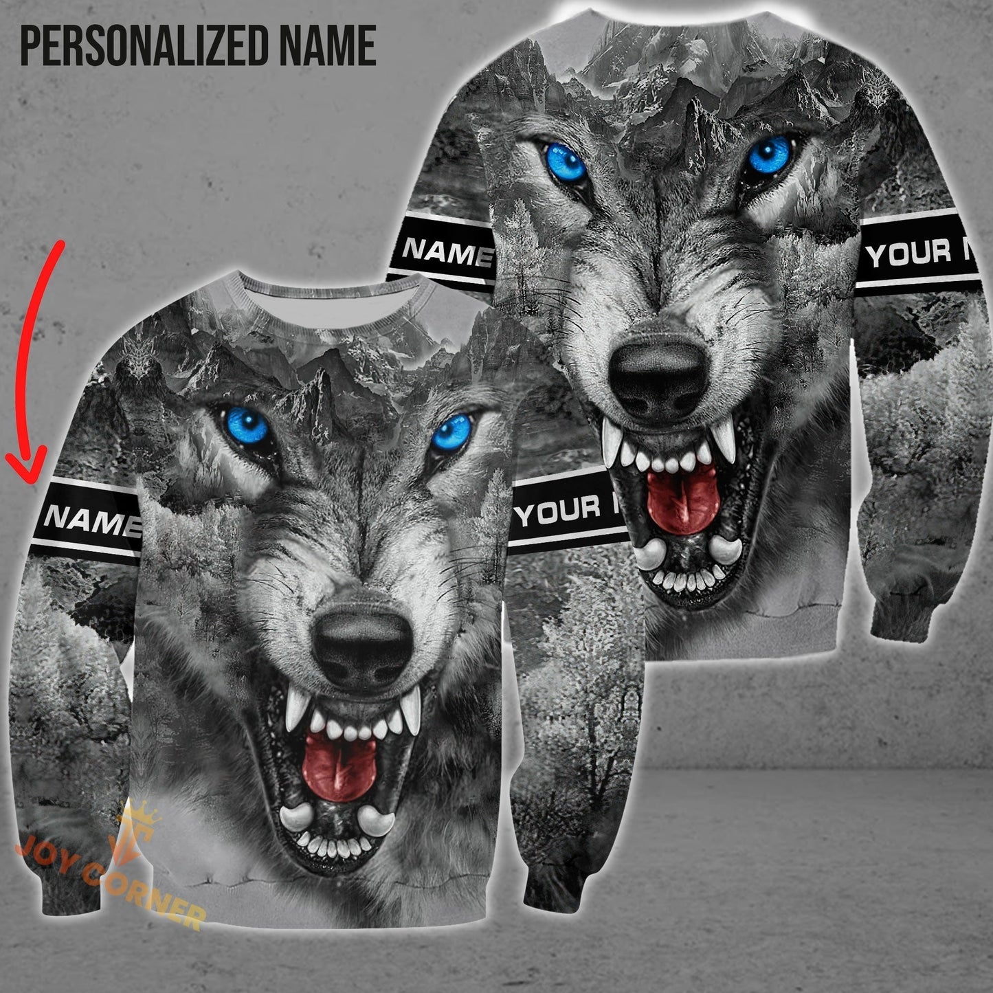Frenzidea White Wolf Shirts Personalized 3D Design All Over Printed