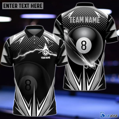 Frenzidea Gray Billiard Personalized Name, Team Name Unisex Shirt