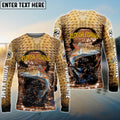 Frenzidea Redfish Fishing Gold Custom Long Sleeve Performance Fishing Long Sleeves