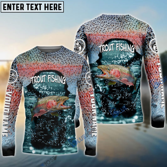 Frenzidea Trout Fishing Colorful Custom Long Sleeve Performance Fishing Long Sleeves