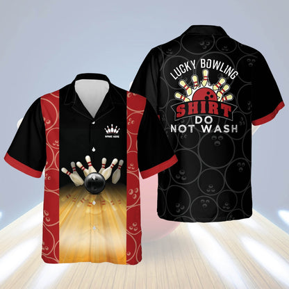 Frenzidea Lucky Bowling Shirt Do Not Wash Personalized Name Hawaiian Shirt