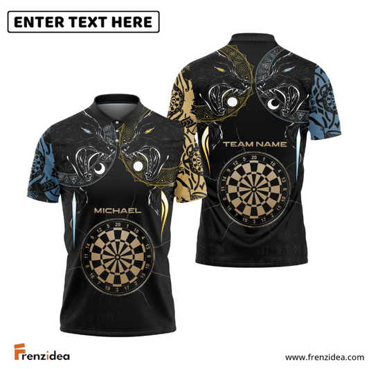 Frenzidea Viking Hati And Skoll Tattoo Custom Darts Shirts