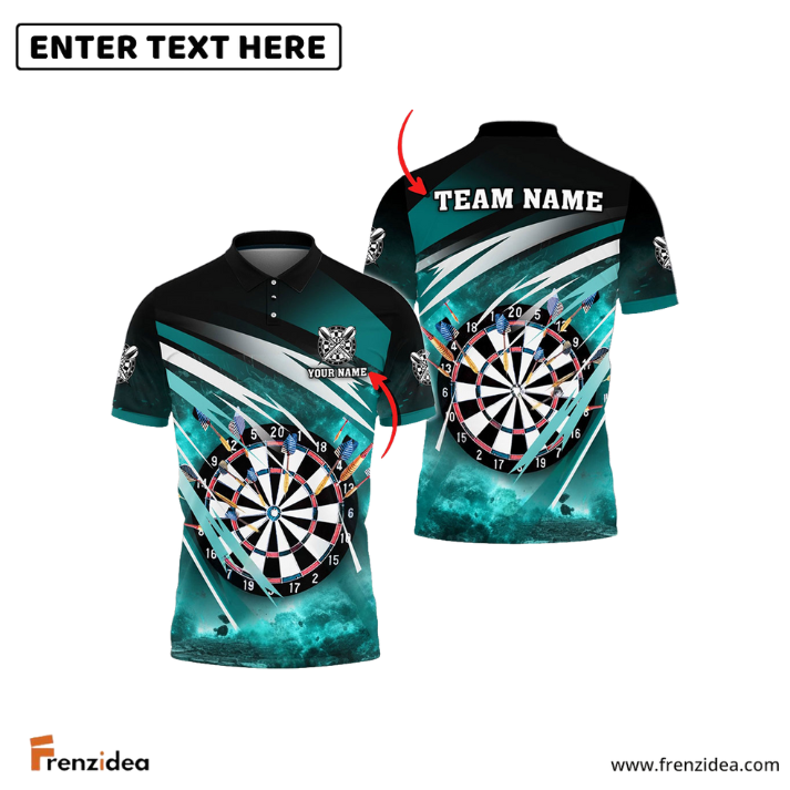 Frenzidea Darts Explosion Personalized Name, Team Name 3D Shirt (4 Colors)