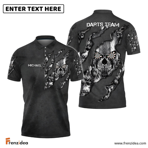 Frenzidea Tribal Tattoos Metal Skull Black Custom Darts Shirts